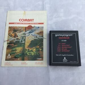 Atari 2600 Combat Game & Manual CX2601  1977 Vintage Original